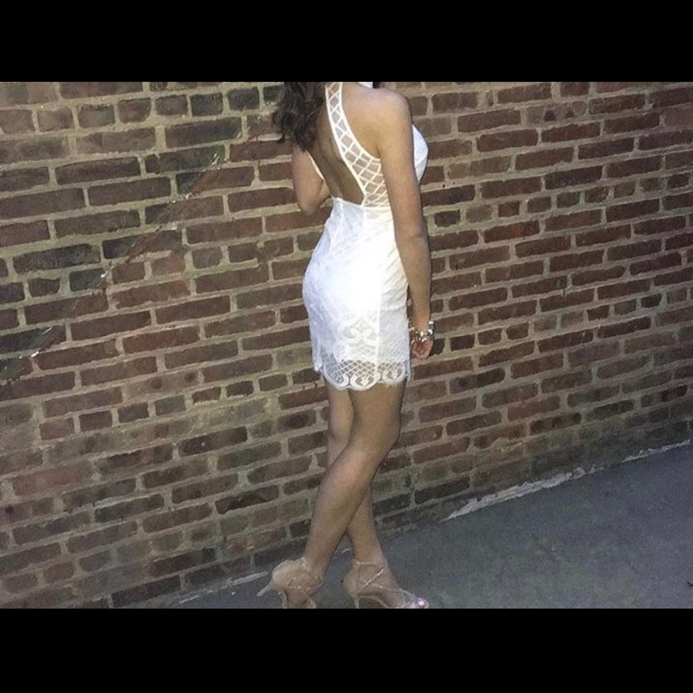 Charlotte Russe open back white dress